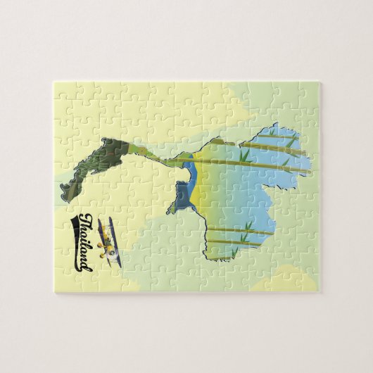 Thailand Reisplattegrond Legpuzzel (Horizontaal)