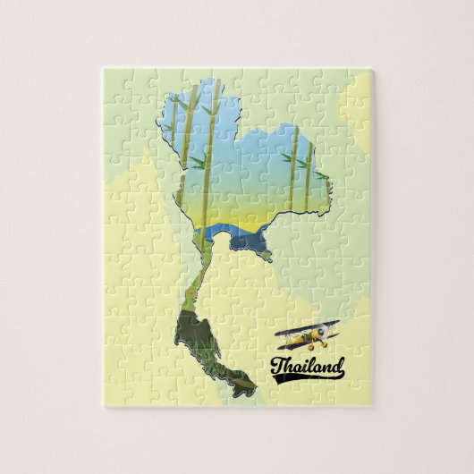 Thailand Reisplattegrond Legpuzzel (Verticaal)