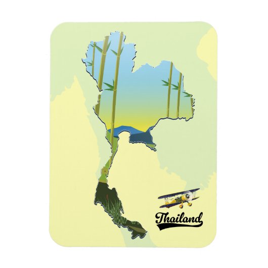 Thailand Reisplattegrond Magneet (Verticaal)