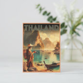 Thailand reizen oude man geschenken Briefkaart (Staand voorkant)