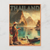 Thailand reizen oude man geschenken Briefkaart (Voorkant)