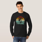 Thailand Retro Palm Tree  Sunset Souvenir V T-shirt (Voorkant volledig)