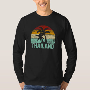Thailand Retro Palm Tree  Sunset Souvenir V T-shirt
