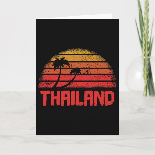 Thailand Retro Vintage 70s Throwback  Kaart (Voorkant)