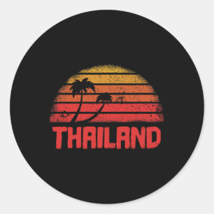 Thailand Retro Vintage 70s Throwback Ronde Sticker