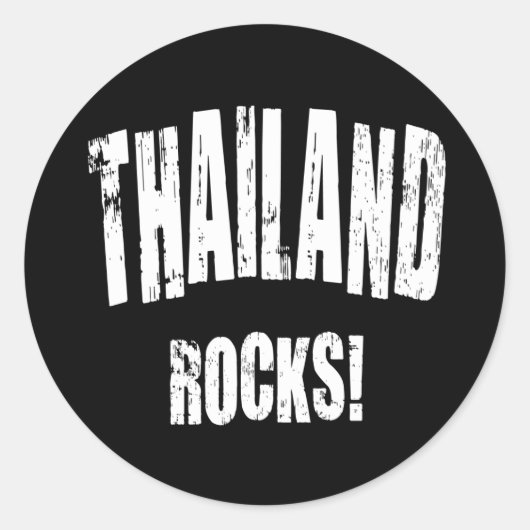 Thailand Rocks. Ronde Sticker (Voorkant)