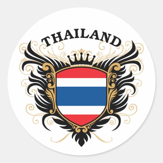 Thailand Ronde Sticker (Voorkant)