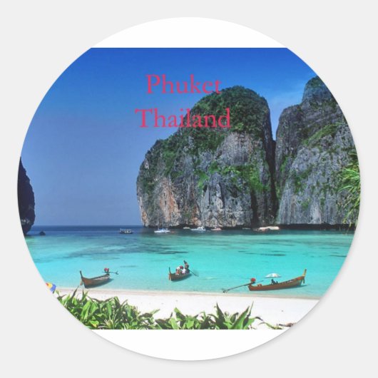 Thailand Ronde Sticker (Voorkant)