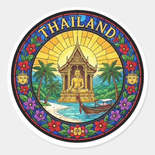 THAILAND RONDE STICKER (Voorkant)