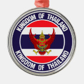 Thailand Round Embleem Metalen Ornament (Voorkant)