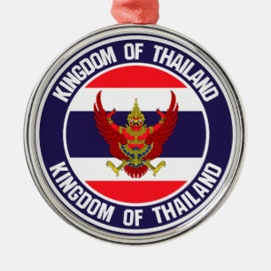 Thailand Round Embleem Metalen Ornament
