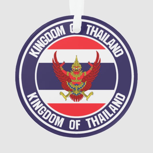 Thailand Round Embleem Ornament (achterkant)