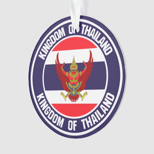 Thailand Round Embleem Ornament (voorkant)