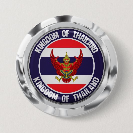 Thailand Round Embleem Ronde Button 7,6 Cm (Voorkant)