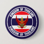 Thailand Round Embleem Ronde Button 7,6 Cm (Voorkant)