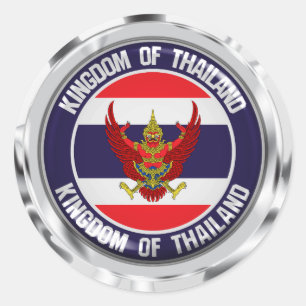 Thailand Round Embleem Ronde Sticker