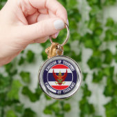 Thailand Round Embleem Sleutelhanger (Hand)