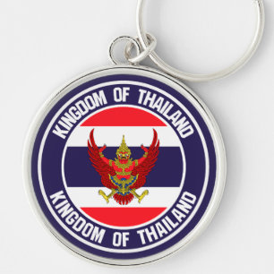 Thailand Round Embleem Sleutelhanger
