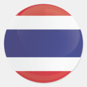 Thailand Round Icon-vlag Ronde Sticker (Voorkant)