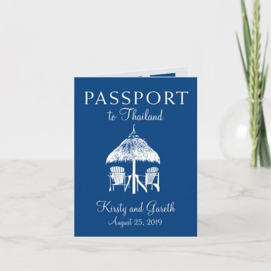 Thailand Save the Date Passport | Weddenschap (Voorkant)