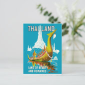 Thailand, schoonheid en romance, vintage briefkaart (Staand voorkant)