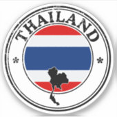 Thailand Seal Sticker Round Flag For Laptop Book (Voorkant)