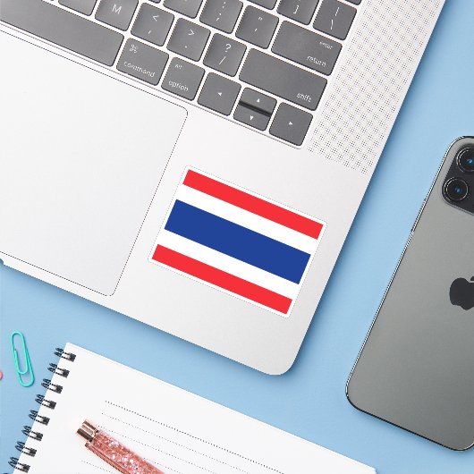 Thailand State Flag Sticker (Laptop met iPhone)