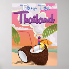 Thailand strand vakantieposter poster