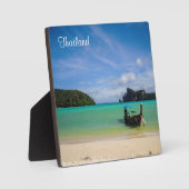Thailand strandfoto met vissersboot fotoplaat (Voorkant)