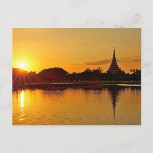 Thailand - sunset in Khon Kaen Briefkaart (Voorkant)