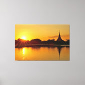 Thailand - sunset in Khon Kaen Canvas Afdruk (Voorkant)