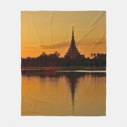 Thailand - sunset in Khon Kaen Fleece Deken (Voorkant)