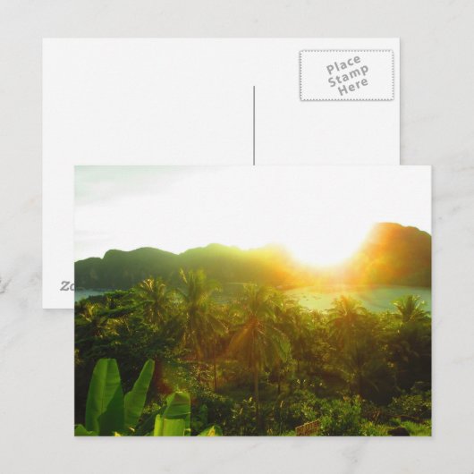 Thailand Sunset Post Card Briefkaart (Voorkant / Achterkant)