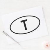 Thailand "T" Ovale Sticker (Envelop)