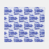 Thailand Temple Art Versie Fleece Deken (Voorkant (Horizontaal))