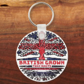 Thailand Thai Uk United Kingdom British Tree Roots Sleutelhanger (Voorkant)