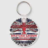 Thailand Thai Uk United Kingdom British Tree Roots Sleutelhanger (Achterkant)
