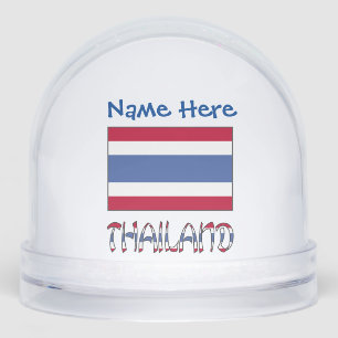 Thailand Thaise Vlag Blauw Personalisatie  Sneeuwbol