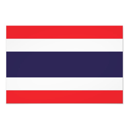 Thailand - Thaise vlag Foto Afdruk (Voorkant)