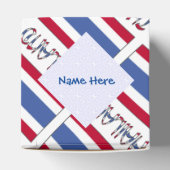 Thailand Thaise Vlag Getegeld Personalized Bedankdoosjes (Bovenkant)