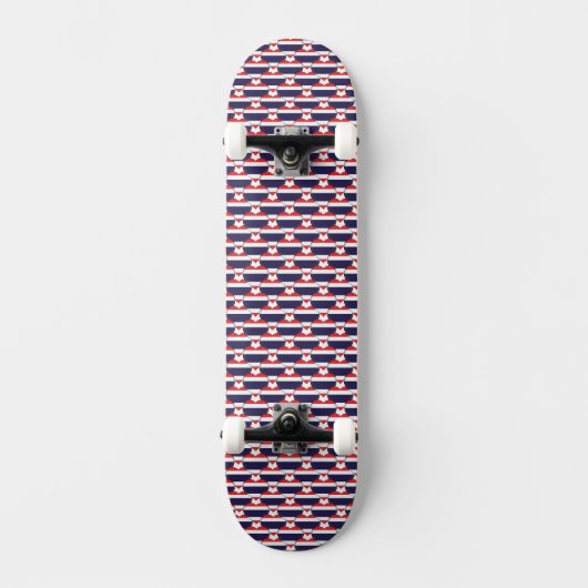 Thailand Thaise vlag kleuren harten patroon Persoonlijk Skateboard (Voorkant)