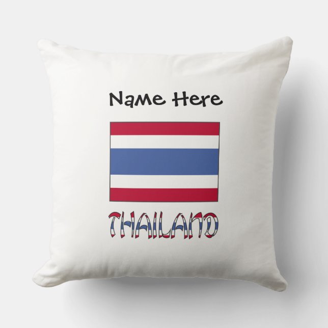 Thailand Thaise Vlag Persoonlijk  Kussen (Voorkant)