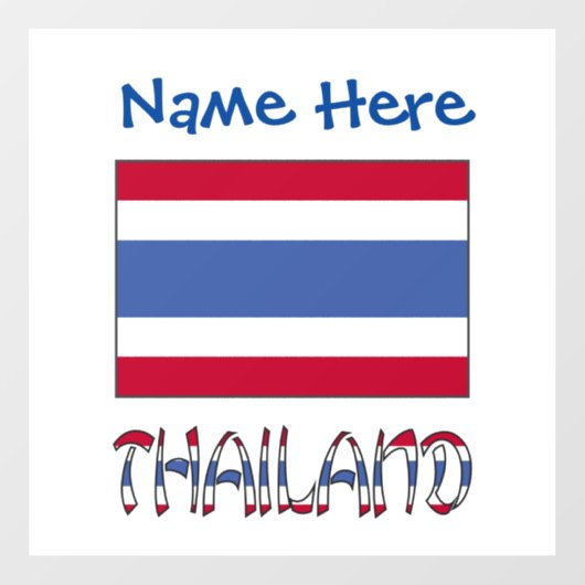 Thailand Thaise Vlag Persoonlijk Raamsticker (Vel)