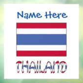 Thailand Thaise Vlag Persoonlijk Raamsticker (Vel 3)