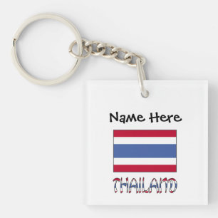 Thailand Thaise Vlag Persoonlijk Sleutelhanger