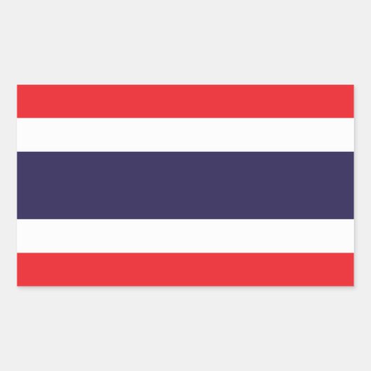 Thailand - Thaise vlag Rechthoekige Sticker (Voorkant)