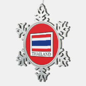 Thailand Tin Sneeuwvlok Ornament (Rechts)