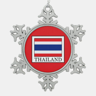 Thailand Tin Sneeuwvlok Ornament