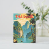 Thailand Traditionele reizen poster Briefkaart (Staand voorkant)