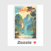 Thailand Traditionele reizen poster Sticker (Vel)
